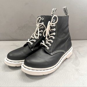 DR MARTENS 1460 PASCAL VIRGINIA BLACK & WHITE BOOTS